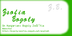 zsofia bogoly business card